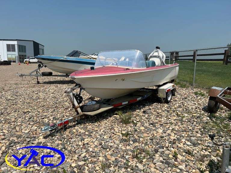 1975 BOAT W/ 65HP EVENRUDE MOTOR & 1975 EASYLOADER TRAILER