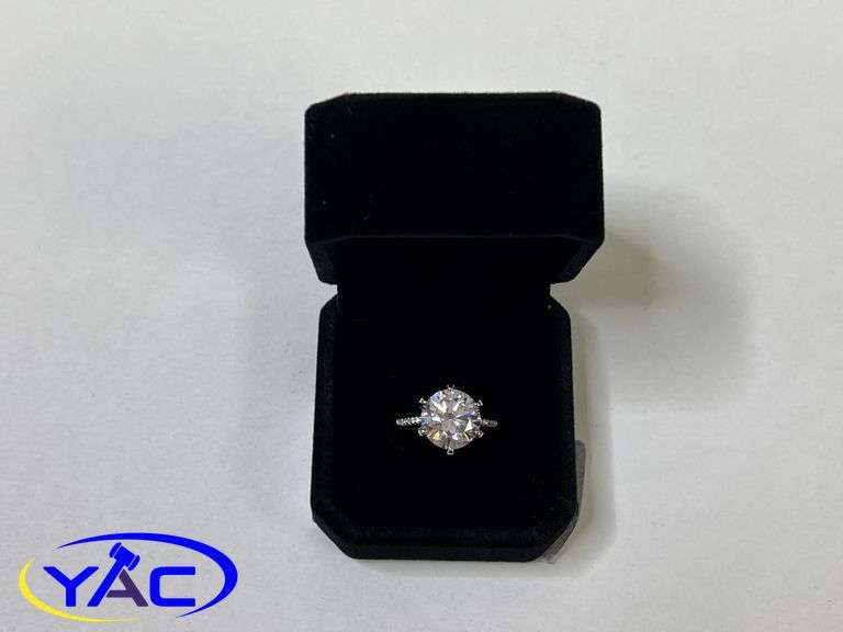 925S 5.0ct Simulated Diamond Chanel Ring - Size 7