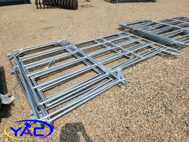 5- Galvanized Livestock Panel W/ Gate (BUYER MUST PAY 5X THE BID PRICE)