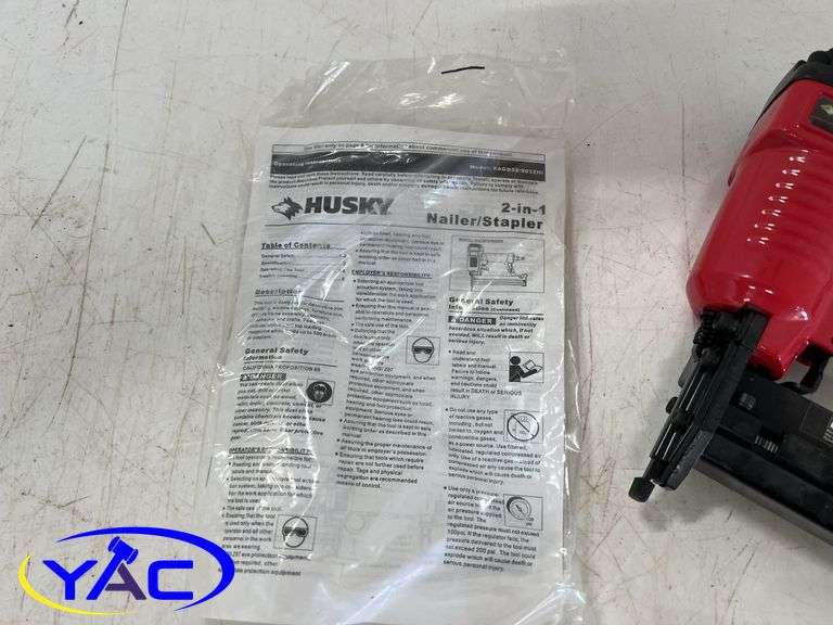 Husky 2in1 Air Stapler Nailer
