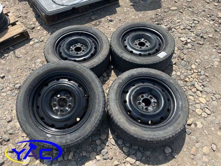 4- 205/55R16 Tires & Rims Off Honda