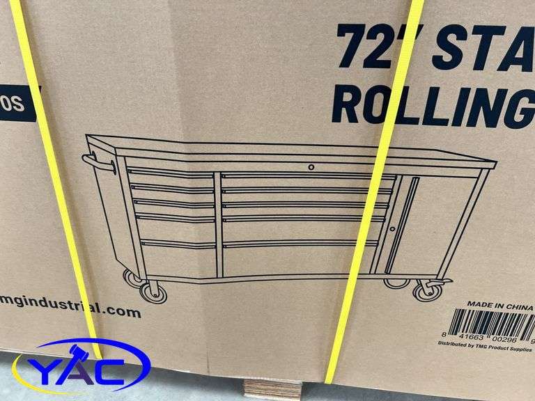 72" Stainless Steel Rolling Workbench