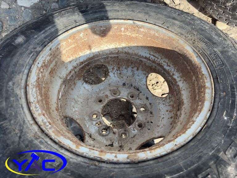 4- 16" Dual Wheels For 1Ton 225/75R16 & 2- Wheels ( Weather Worn and Cracked)