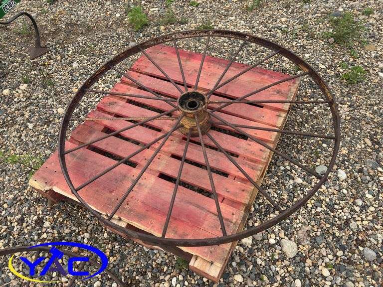 2- Antique Steel Wheels