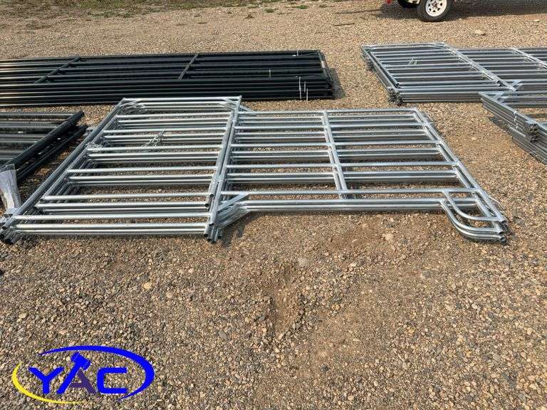 5- Galvanized Livestock Panel W/ Gate (BUYER MUST PAY 5X THE BID PRICE)