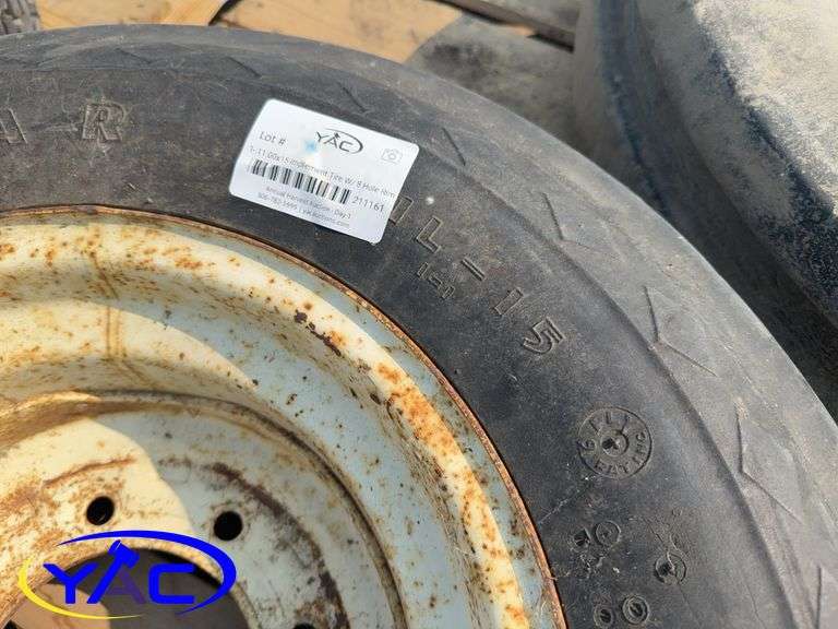 11.00-15 Implement Tire W/ 8 Hole Rim