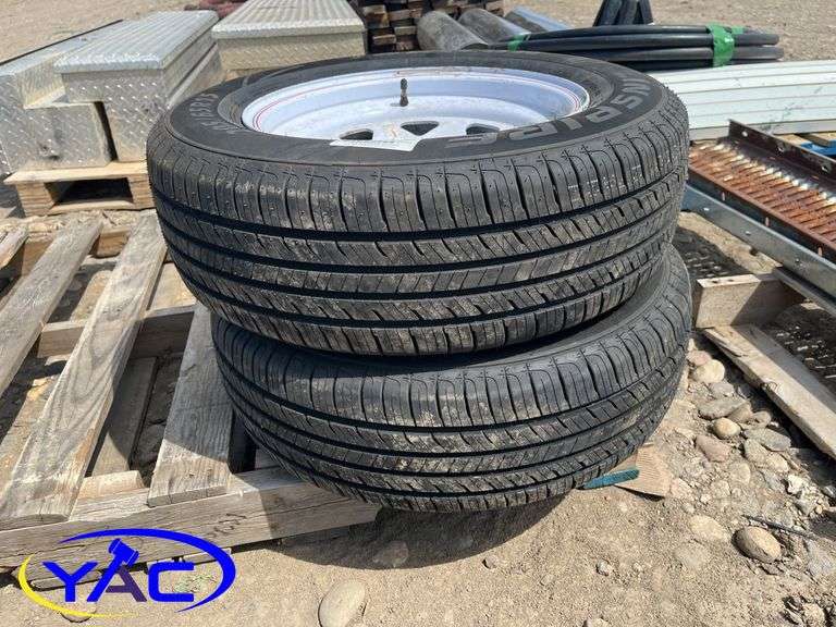 2- 205/65R15 Trailer Tire & Rims