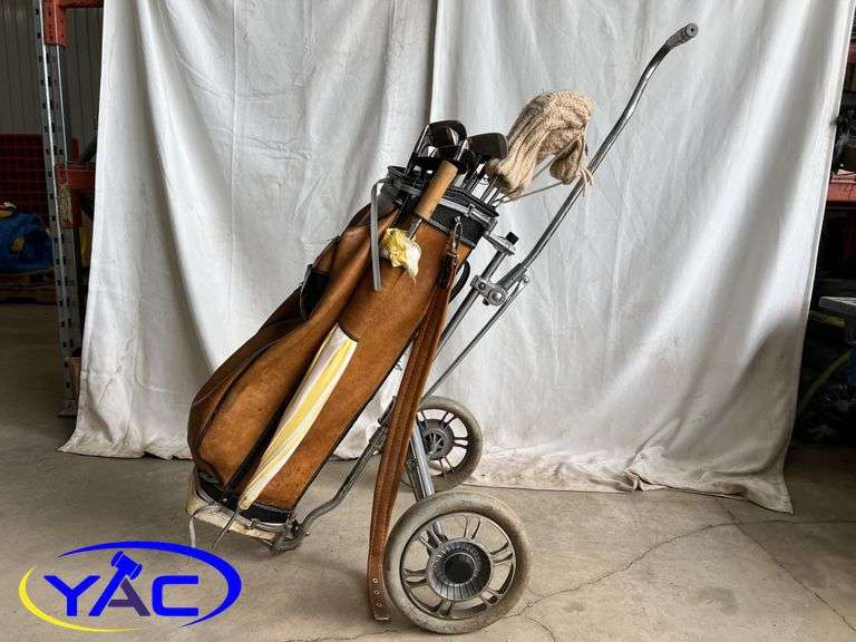 Men's Right Hand Golf Clubs/ Bag/ Cart/ Golf Balls