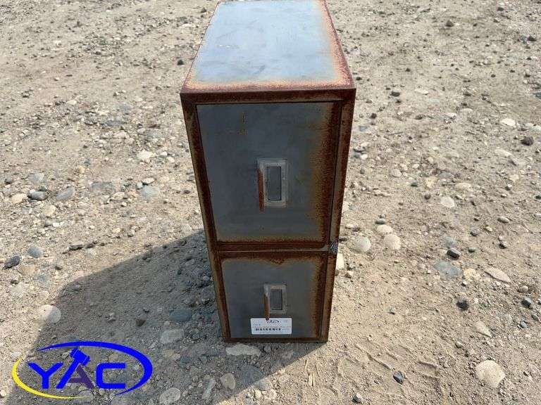 2 Drawer Metal Storage - 20"w x 8"h