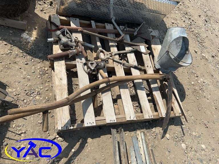 Grass Spreader/ Antique Tools/ Coal Pail