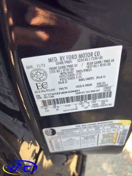 2013  FORD  F150 SUPERCREW 4WD