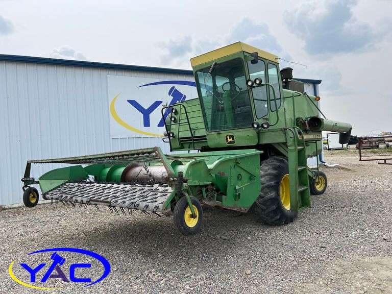JOHN DEERE 6600 SELF-PROPELLER COMBINE W/ PICKUP HEADER