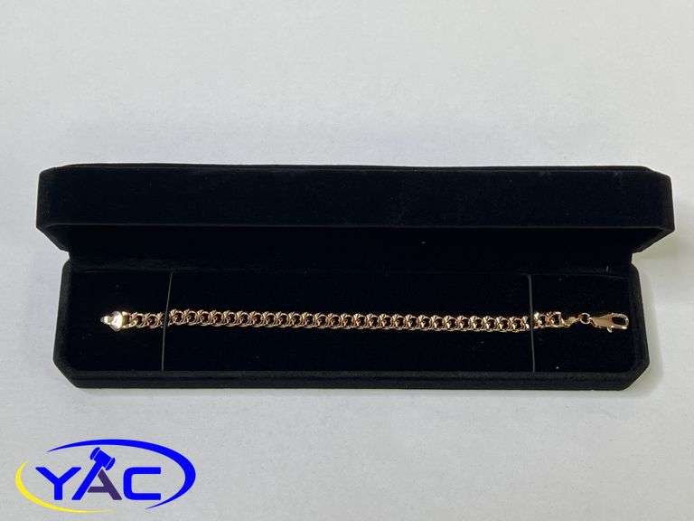 18K Gold Plated 7.5mm Cuban Link Bracelet - 8" Long