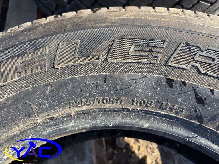2- Bridgestone Dueler 235/70R17 Tires