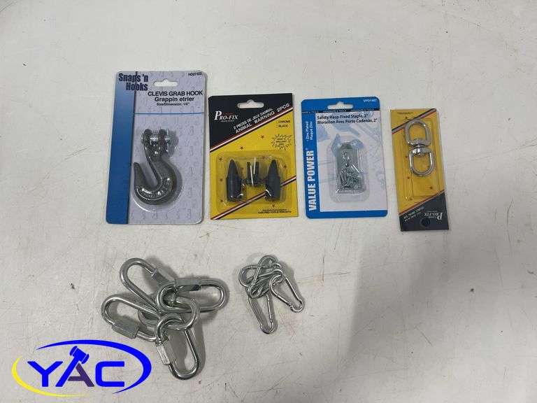 Snap & Screw Up Hooks, Hasp-Fixed Staple, Double Swivel & Animal Warning