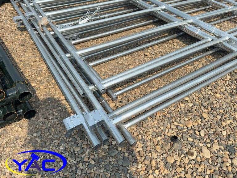 5- Galvanized Livestock Panel W/ Gate (BUYER MUST PAY 5X THE BID PRICE)