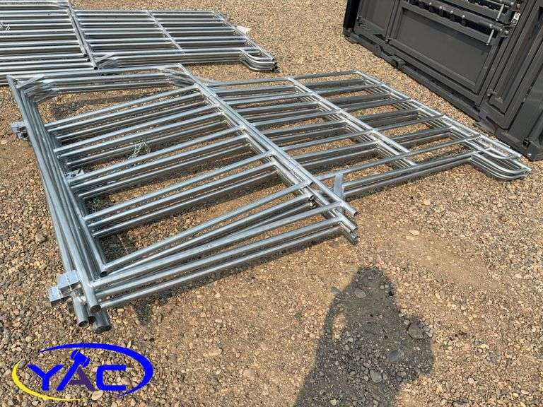 5- Galvanized Livestock Panel W/ Gate (BUYER MUST PAY 5X THE BID PRICE)
