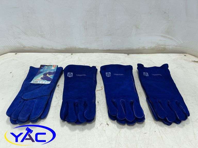 4 Pack Large Work Safe Heavy Duty Welding Gloves