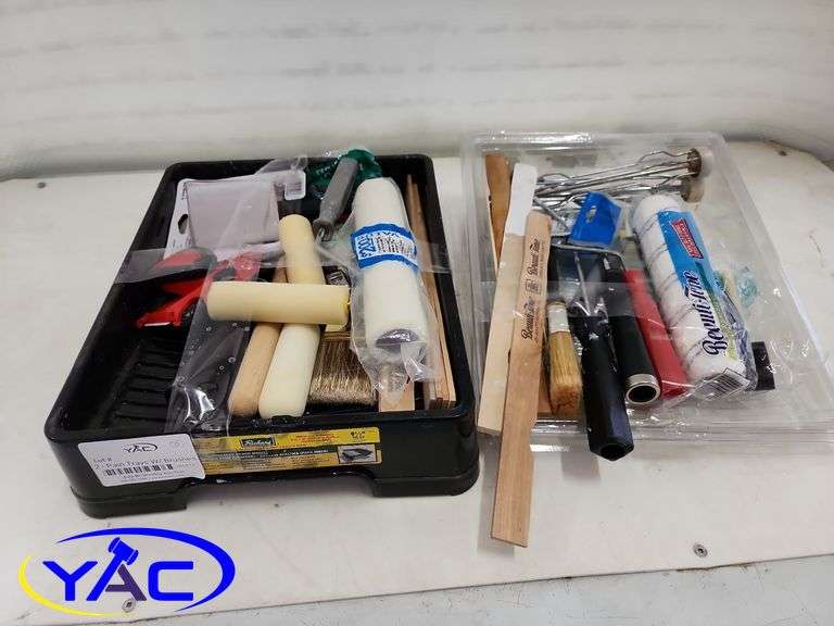 2- Paint Trays W/ Brushes