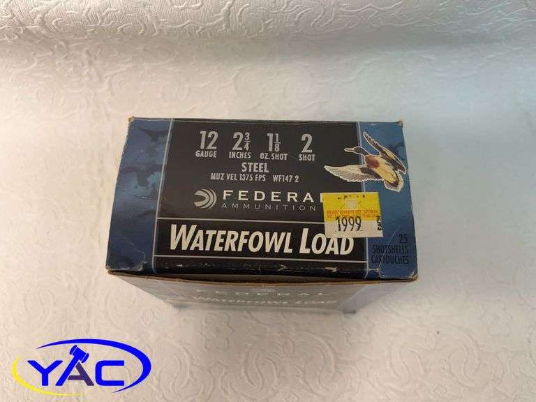 BOX OF 12 GAU. 2-3/4" #2 SHOT FEDERAL AMMUNITION