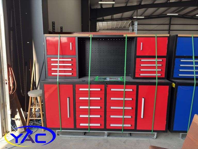 Steelman 7" Garage Cabinet Workbench - 18 Drawers & 4 Cabinets