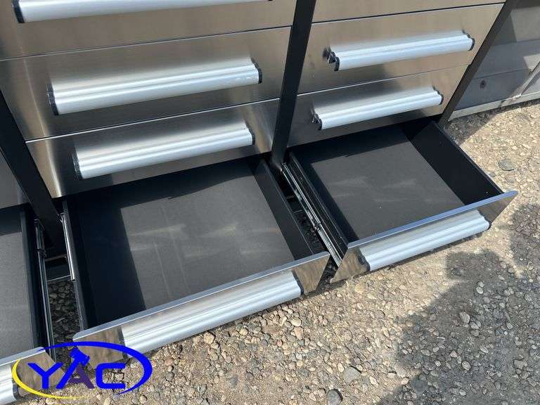 7FT 20 Drawers Stainless Steel Workbench