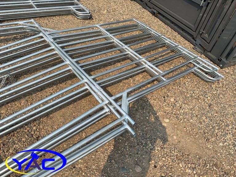 5- Galvanized Livestock Panel W/ Gate (BUYER MUST PAY 5X THE BID PRICE)