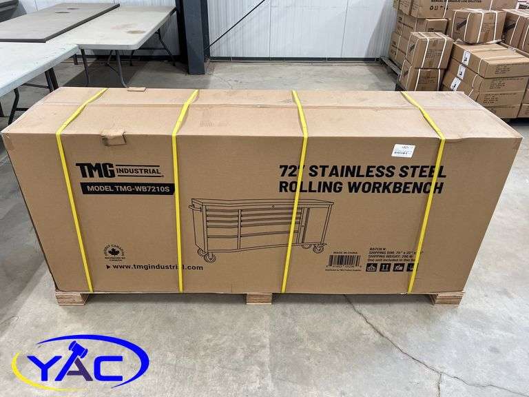 72" Stainless Steel Rolling Workbench