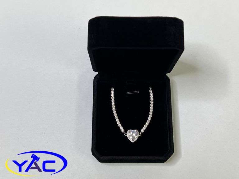 925S 2.0ct Simulated Diamond Heart Cut Bracelet - Adjustable 5"-10"