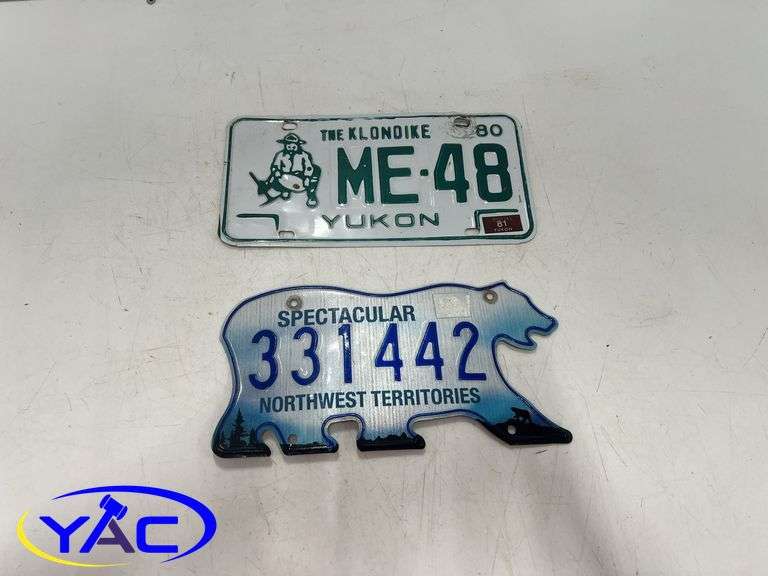 2- N.W.T. Lisence Plates