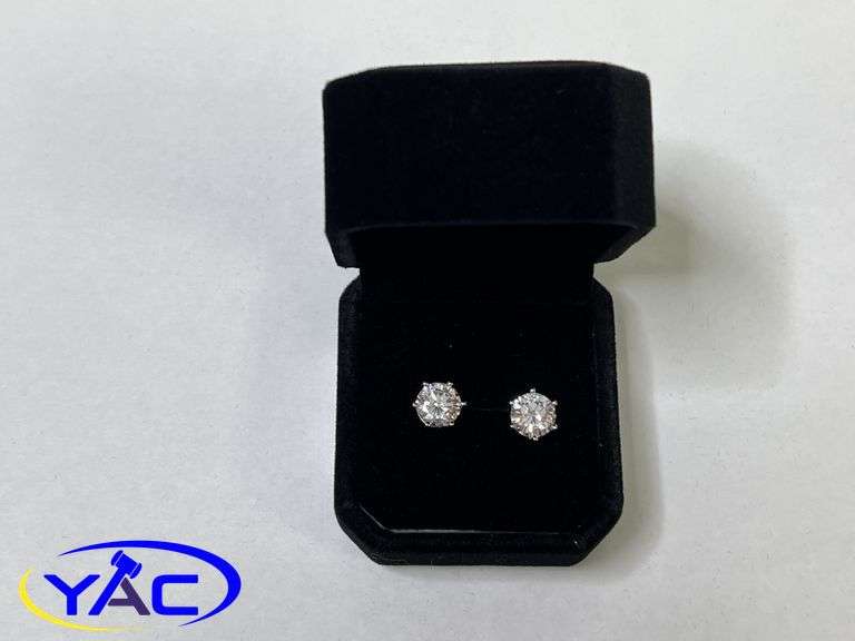 925S 2.0ct Simulated Diamond Stud Earrings