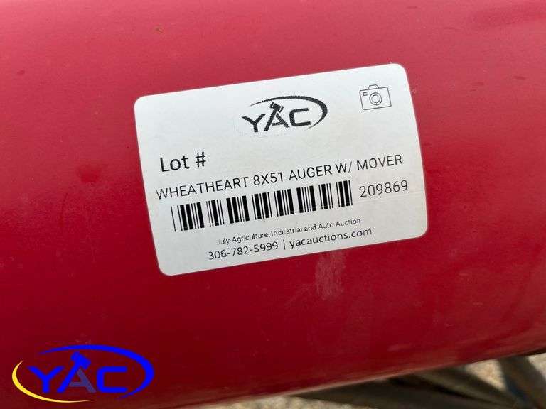 WHEATHEART 8"X51' AUGER W/ MOVER