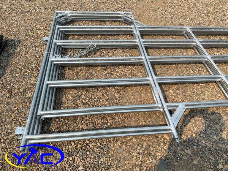5- Galvanized Livestock Panel W/ Gate (BUYER MUST PAY 5X THE BID PRICE)
