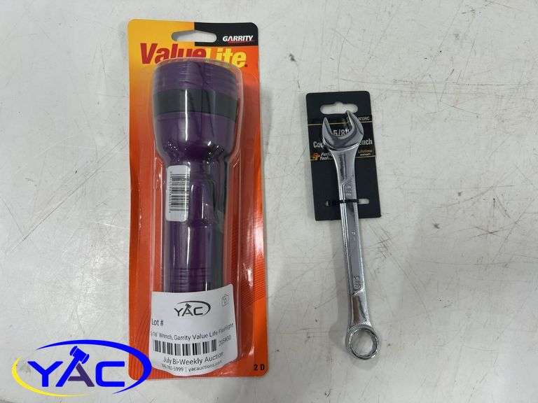 5/16" Wrench, Garrity Value Life Flashlight