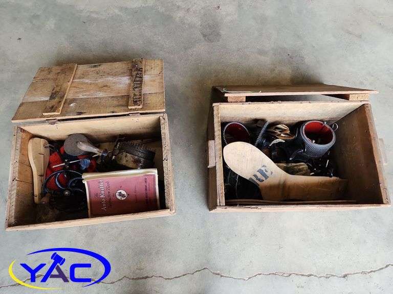 WWI Sock Making Machine (2 Wood Crates)