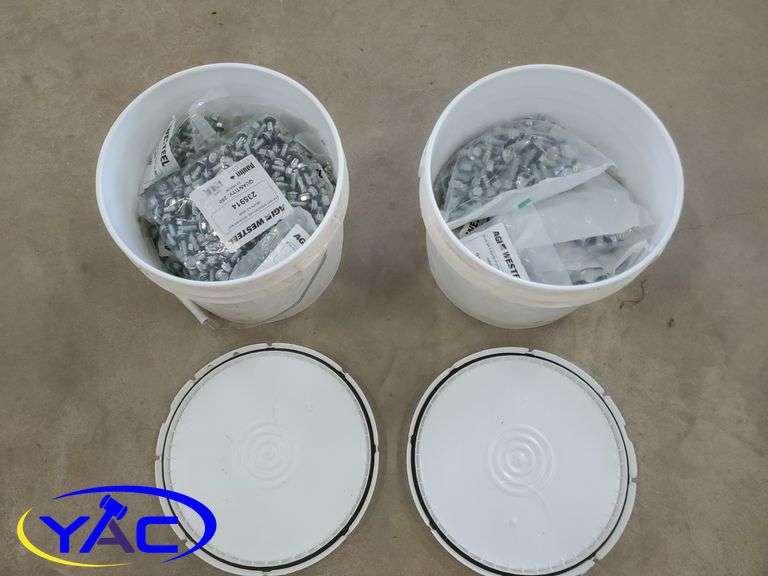 2- Pails Of Bin Bolts (3/8" Bolts & Nuts (5/16" Nuts & Bolts) (1/4" Nuts & Bolts)