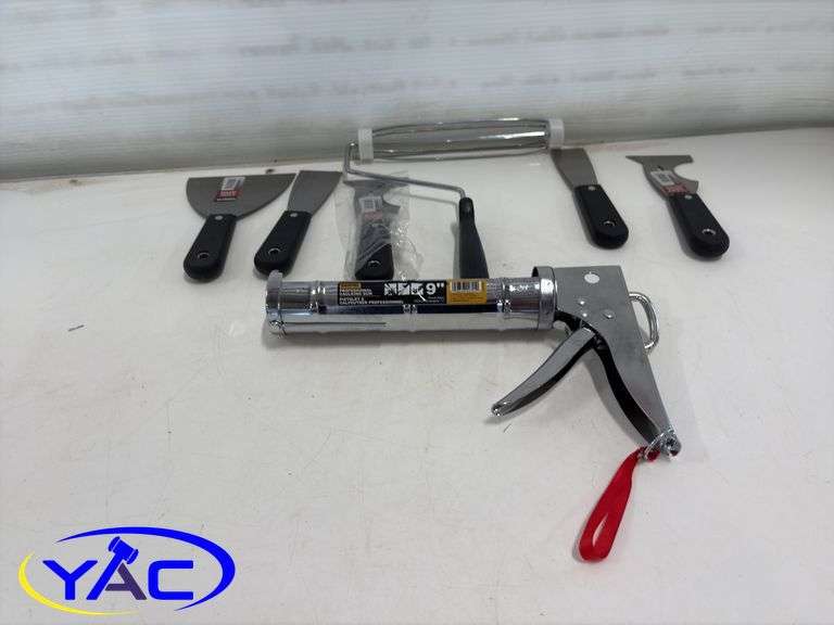Paint Roller/ Caulking Gun/ Scraper