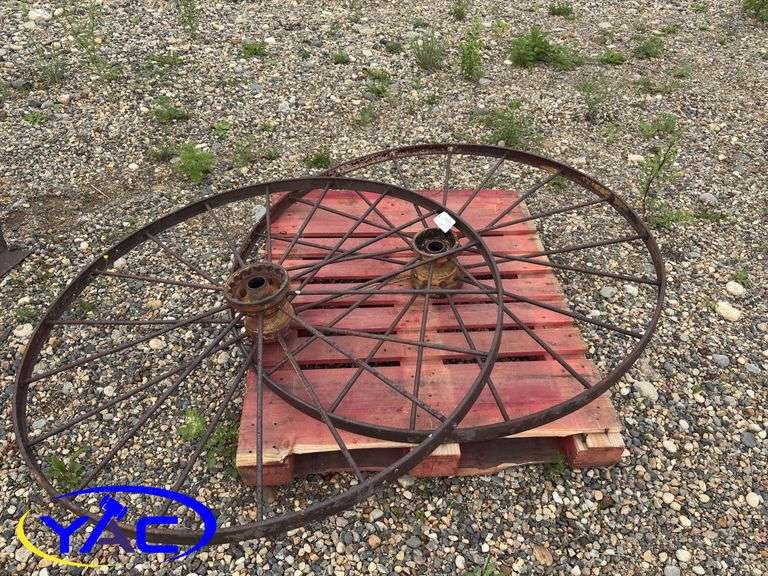 2- Antique Steel Wheels