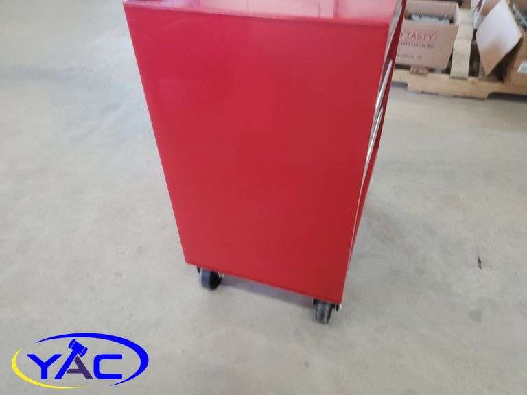 Red Cabinet Tool Box On Wheels