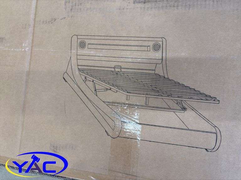 King Leather LED Lift Bed W/ Music