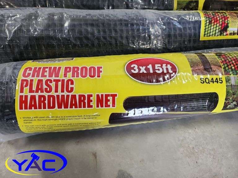 10- 3×15ft Plastic Hardware Net