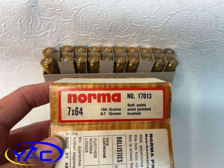 BOX OF NORMA 7X64 AMMUNITION
