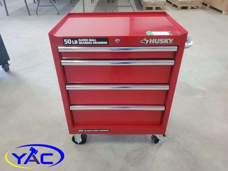 Red Cabinet Tool Box On Wheels
