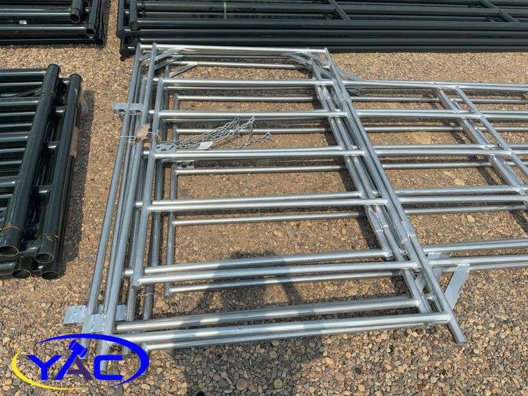 5- Galvanized Livestock Panel W/ Gate (BUYER MUST PAY 5X THE BID PRICE)