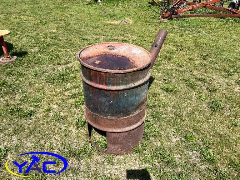 Empty Oil Barrel W/ Chimney