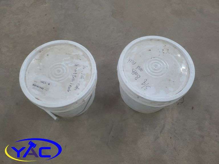 2- Pails Of Bin Bolts (3/8" Bolts & Nuts (5/16" Nuts & Bolts) (1/4" Nuts & Bolts)