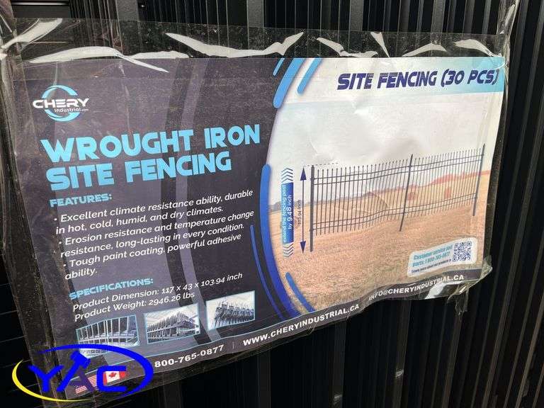 Wrought Iron Site Fencing (30 Pieces)
