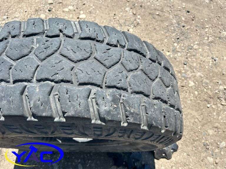 4- LT 285/70R17 Tires W/ Black Iron After Market Rims off Ford F-350
