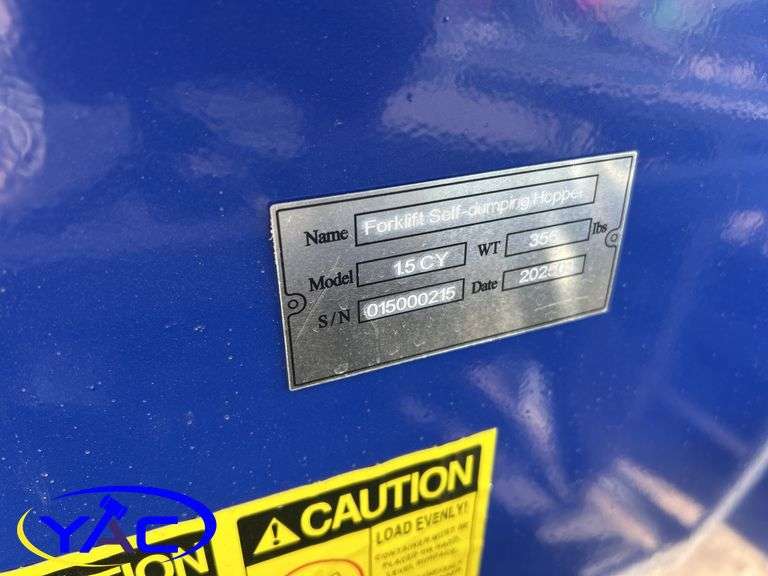 Self Dumping Hoper - 1 Cubic Yard