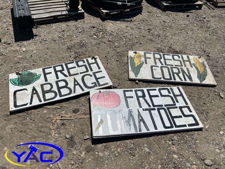 3- Large Wood Signs